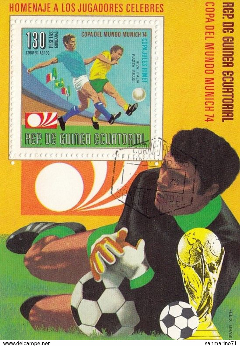 GUINEA EQUATORIAL Block 86,used,football - Oblitérés