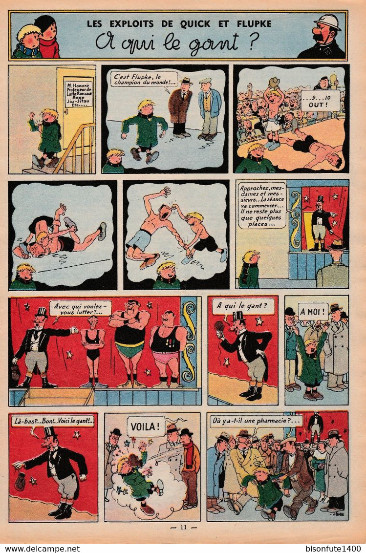 TINTIN - Hergé : Les Aventures De Quick Et Flupke Couleur Datant De 1952 Et Paru Dans Le Journal TINTIN. - Quick Et Flupke