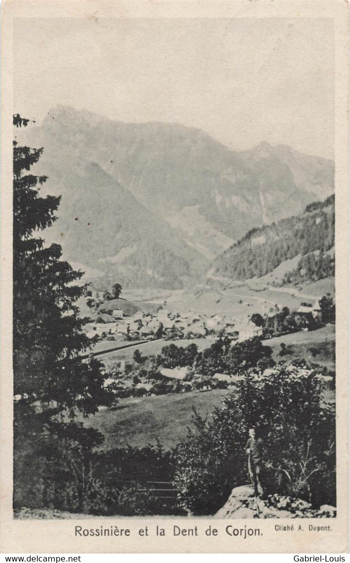 Rossinière Et La Dent De Corjon 1920 - Rossinière