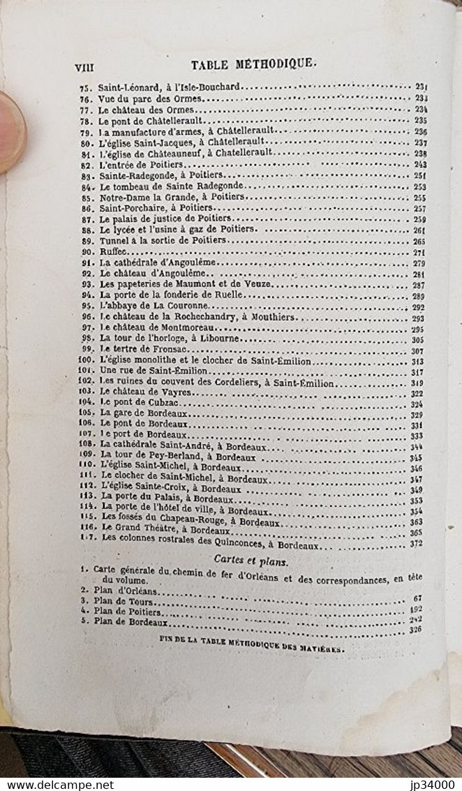 Adolphe JOANNE: Guide De Paris à Bordeaux. Cartes, Plans Et 117 Gravures.1865 - Non Classificati