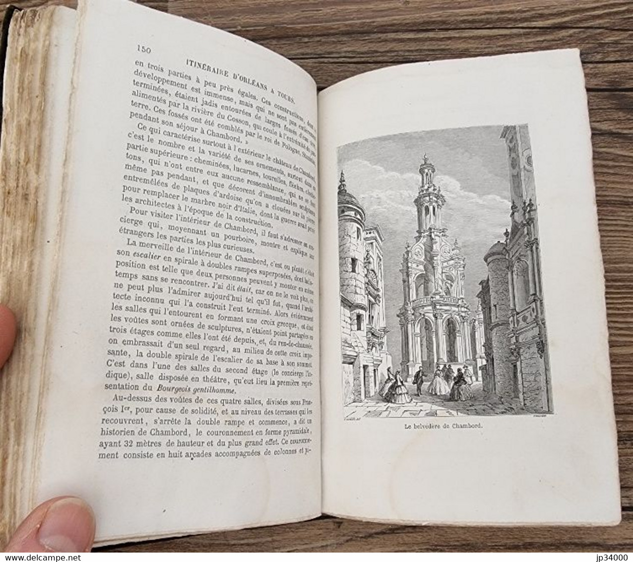 Adolphe JOANNE: Guide de Paris à Bordeaux. cartes, plans et 117 gravures.1865