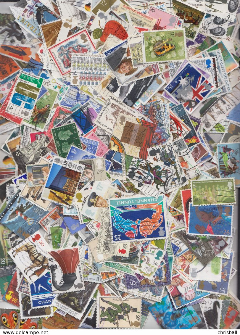 Great Britain GB Collection Commemoratives Stamps Only - 674 Used Stamps - Collections