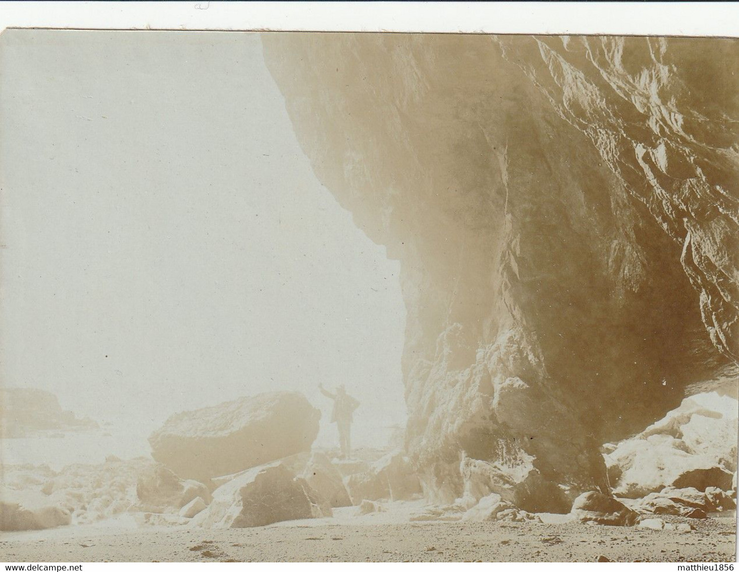 Photo Vers 1889 Pointe-du-Raz-de-Sein (Plogoff) - Grotte Des Trépassés, Baie (A237) - Plogoff