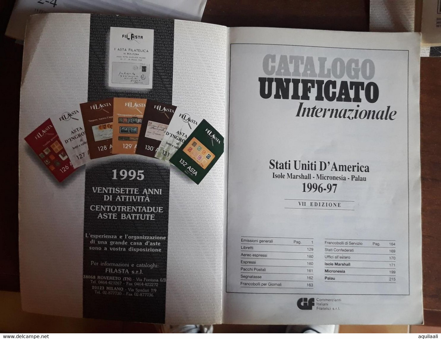CATALOGO UNIFICATO USATO "STATI UNITI"  DEL 1997. - Estados Unidos