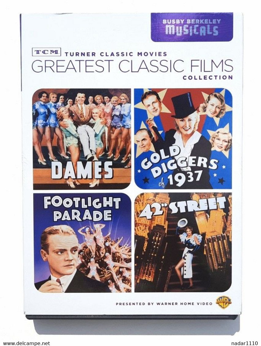 DVD - Coffret Busby Berkeley Musicals - Dames, Gold Diggers 1937, Footlight Parade, 42nd Street - Comédie Musicale