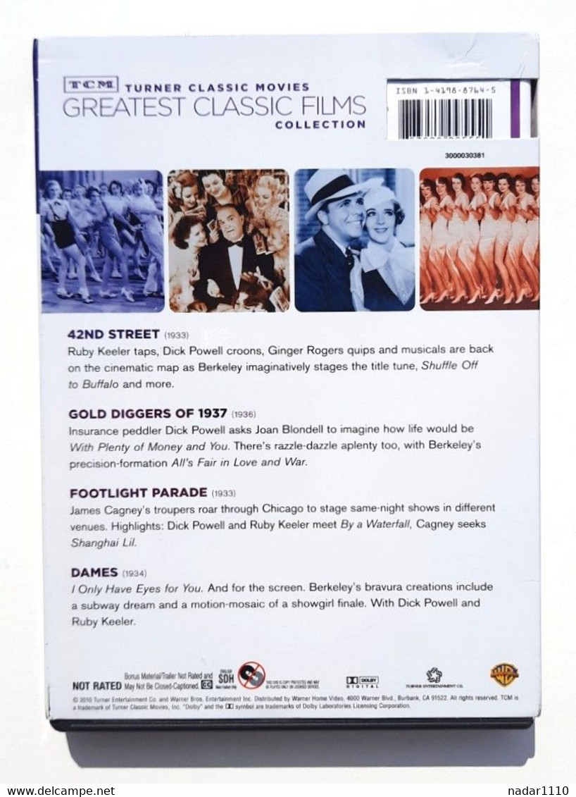 DVD - Coffret Busby Berkeley Musicals - Dames, Gold Diggers 1937, Footlight Parade, 42nd Street - Comédie Musicale