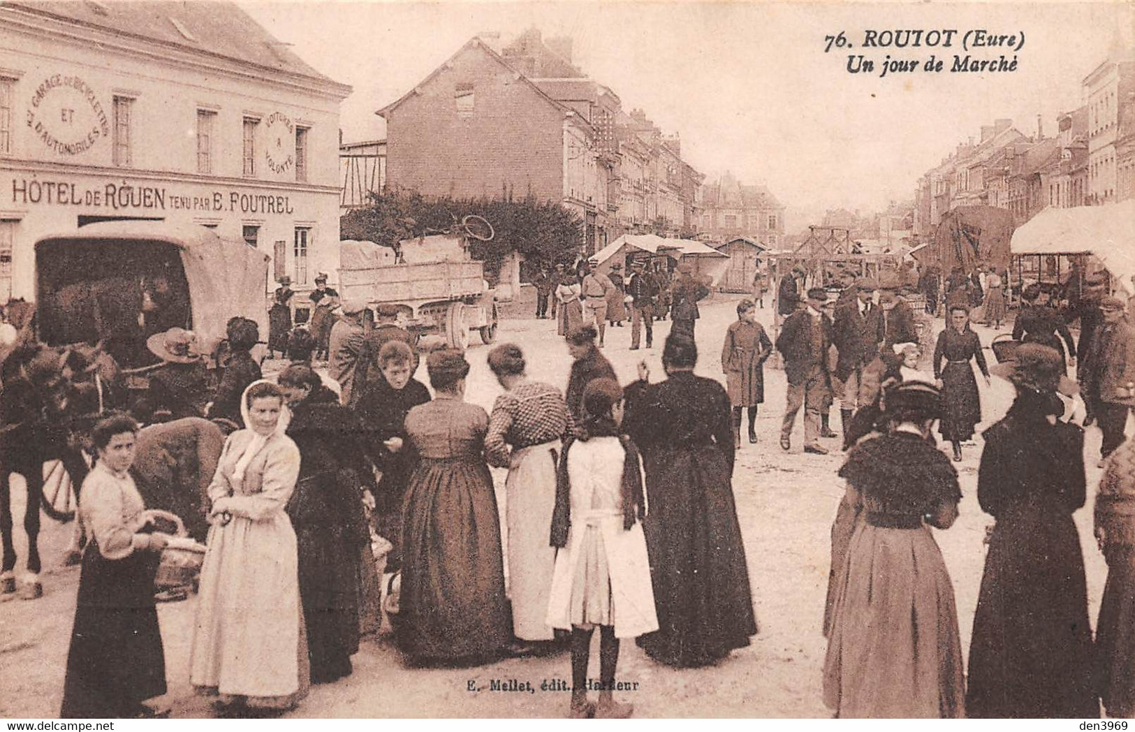 ROUTOT (Eure) - Un Jour De Marché - Hôtel De Rouen Tenu Par E. Foutrel - Attelage De Cheval - Routot