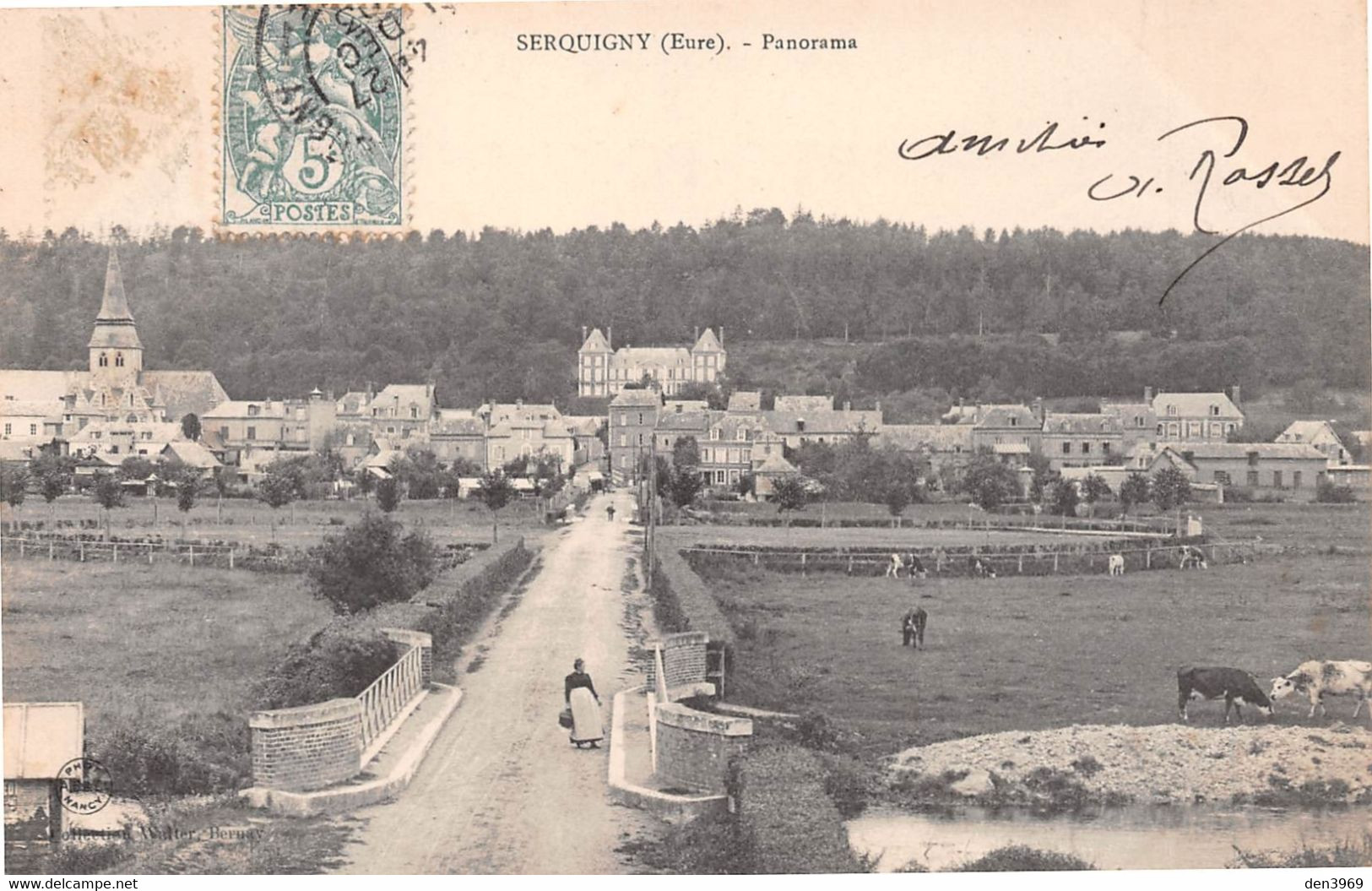 SERQUIGNY (Eure) - Panorama - Précurseur Voyagé 1903 - Serquigny