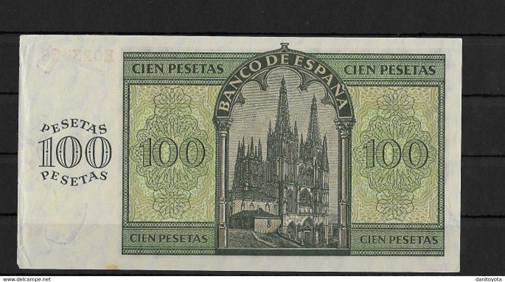 ESPAÑA. EDIFIL 421a 100 PTAS 21 NOVIEMBRE 1936 SERIE E CONSERVACIÓN EBC - 100 Peseten