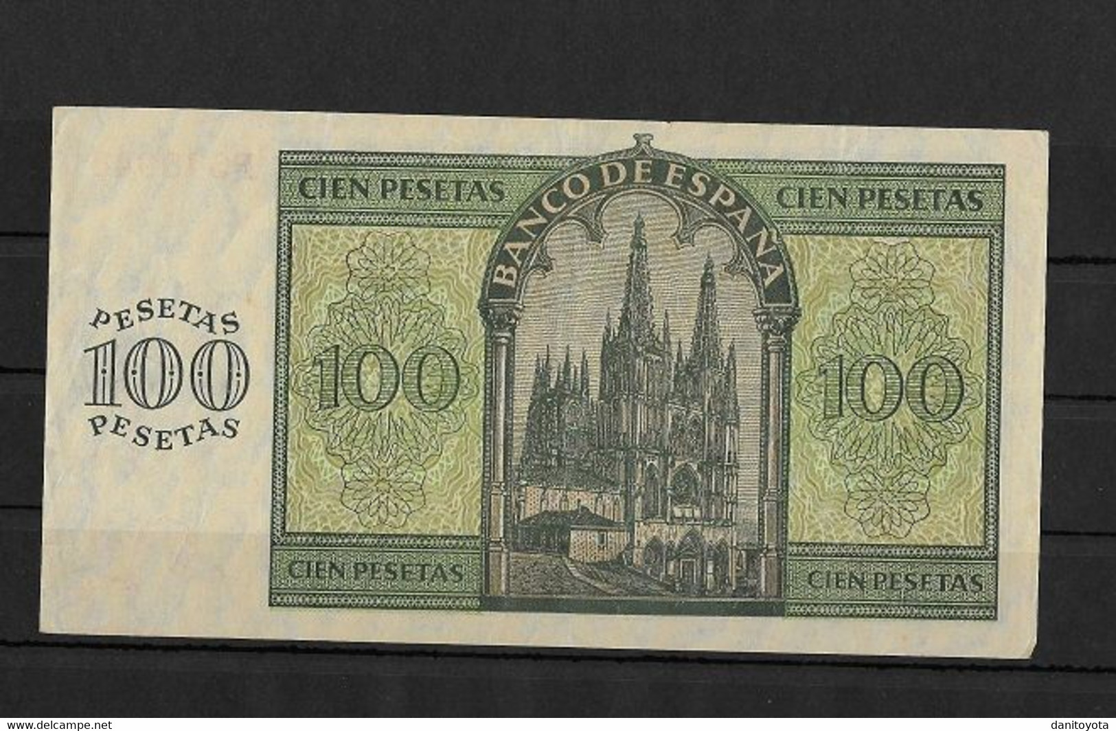 ESPAÑA. EDIFIL 421a 100 PTAS 1936 SERIE F CONSERVACIÓN EBC - 100 Pesetas