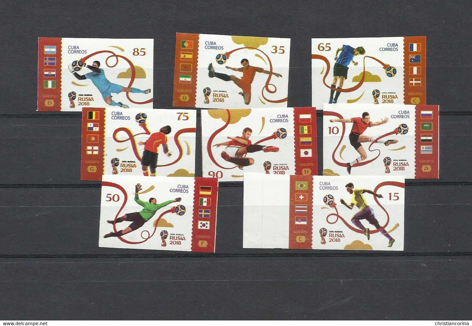 CUBA 2018 FOOTBALL SOCCER WORLD CUP IMPERFORATED - Non Dentelés, épreuves & Variétés