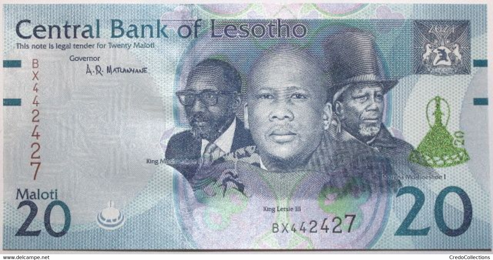 Lesotho - 20 Maloti - 2021 - PICK 22d - NEUF - Lesotho