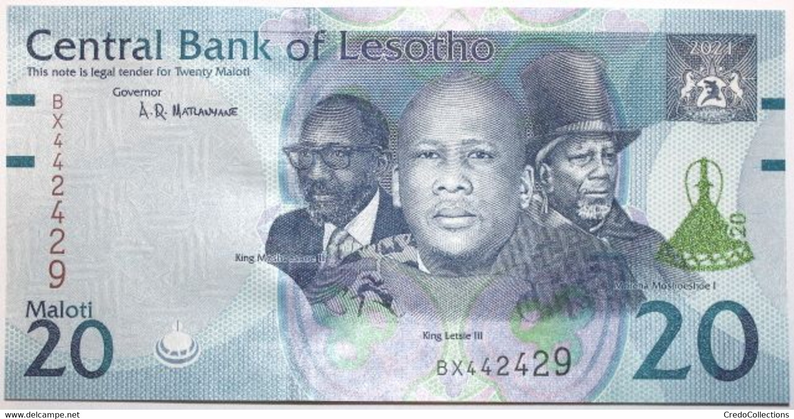 Lesotho - 20 Maloti - 2021 - PICK 22d - NEUF - Lesotho