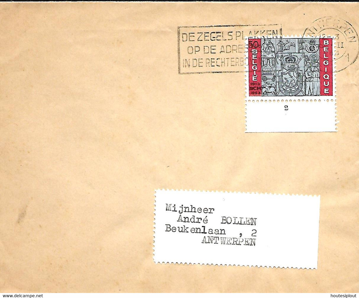 Belgique.Impr.  TP 1271 ( N° Planche 2)  Antwerpen 1 > Antwerpen 5/2/64 - Storia Postale