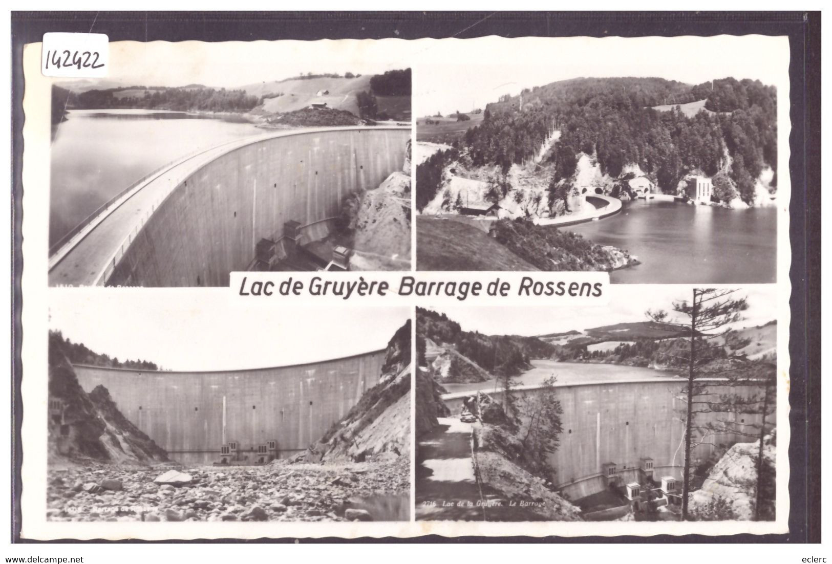 LAC DE LA GRUYERE ET BARRAGE DE ROSSENS - TB - Rossens