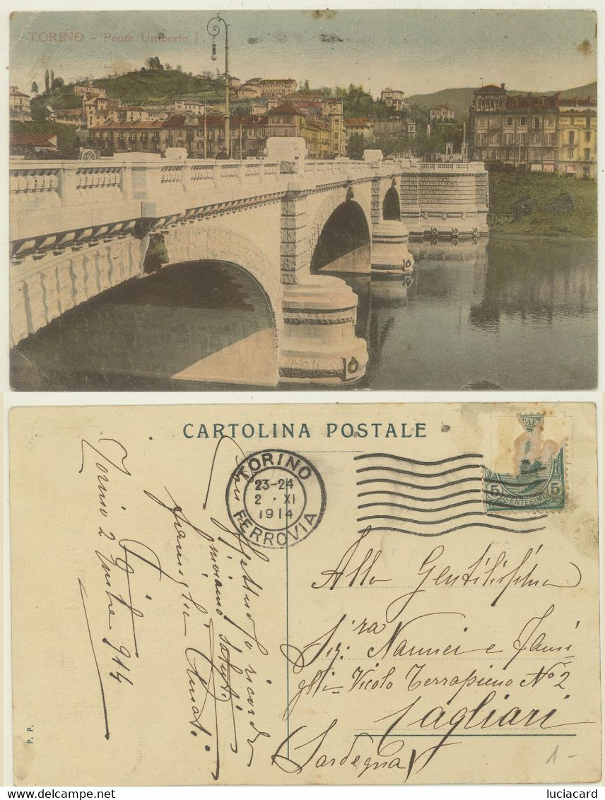 TORINO -PONTE UMBERTO I 1914 - Ponts