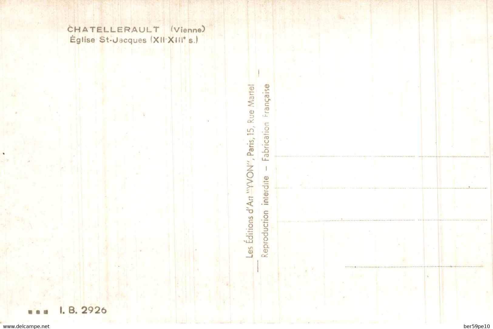 86 CHATELLERAULT EGLISE ST JACQUES - Chatellerault