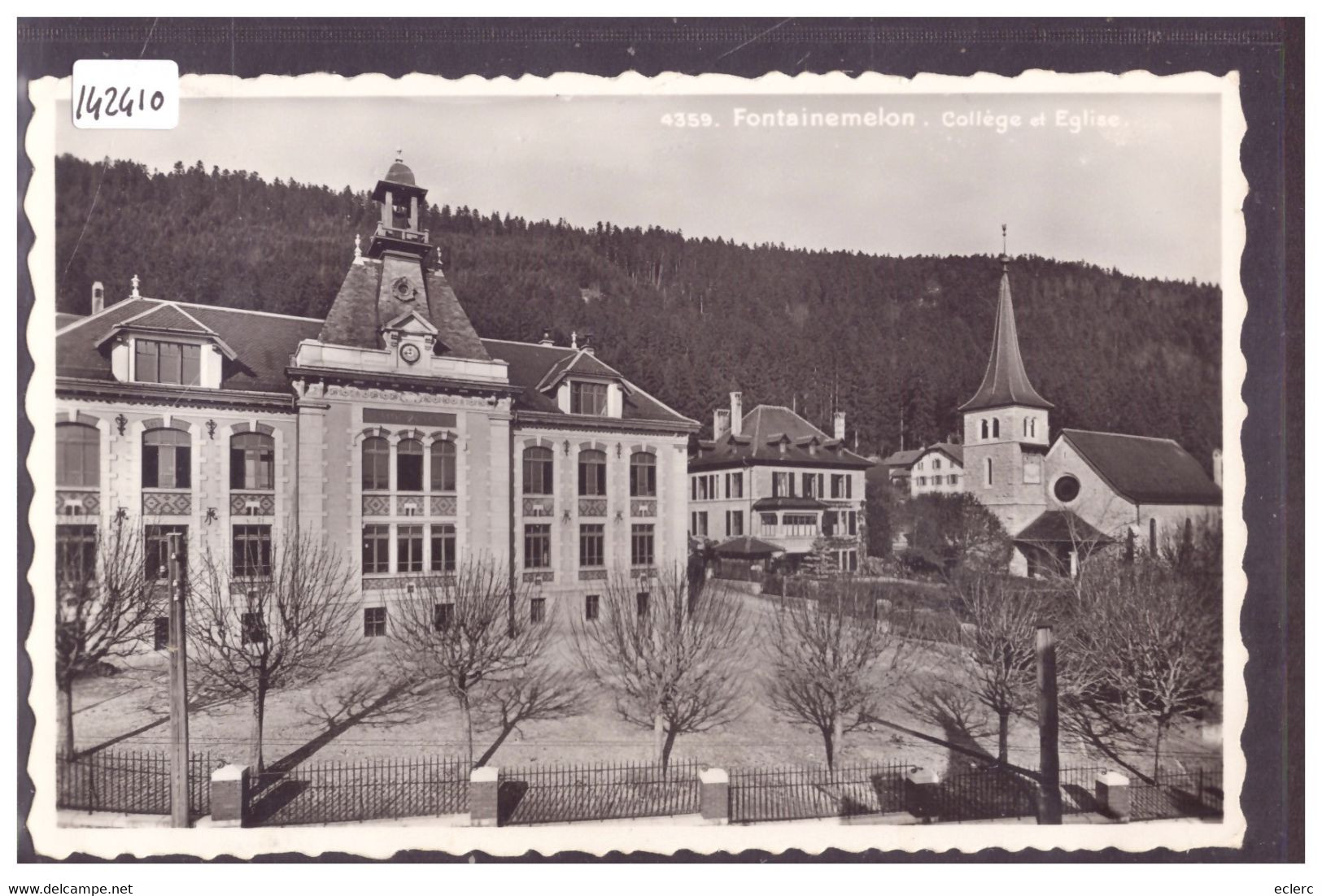 FONTAINEMELON - LE COLLEGE ET L'EGLISE - TB - Fontainemelon