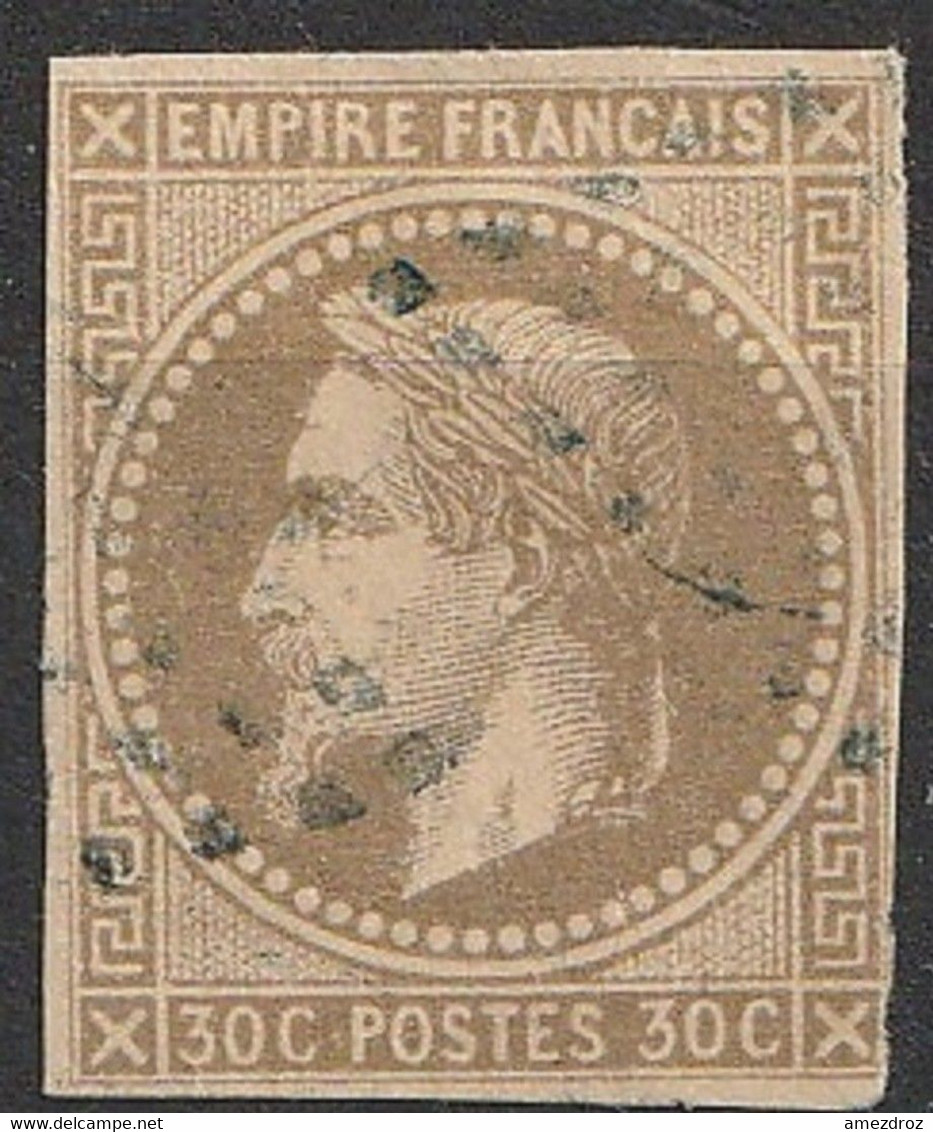 Colonies Emissions Générales 1871-72 N° 9 Napoléon Filet En Bas à Droite Touché (F21) - Napoleone III