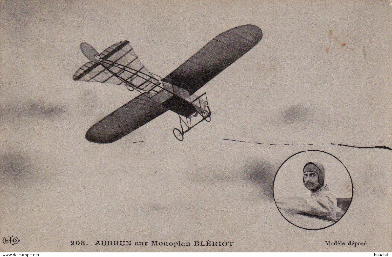 AVIATION - AUBRUN Sur Monoplan BLÉRIOT - ....-1914: Precursors