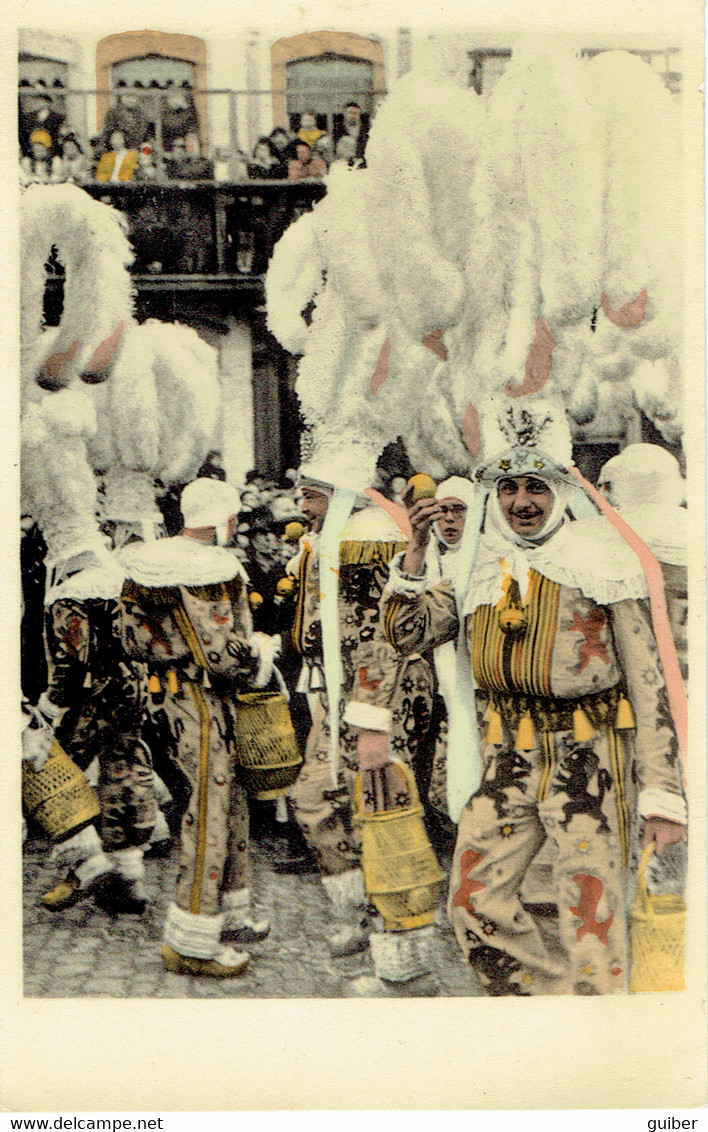 Carnaval De Binche Groupe De Gilles En Pleine Action  Art Color - Binche