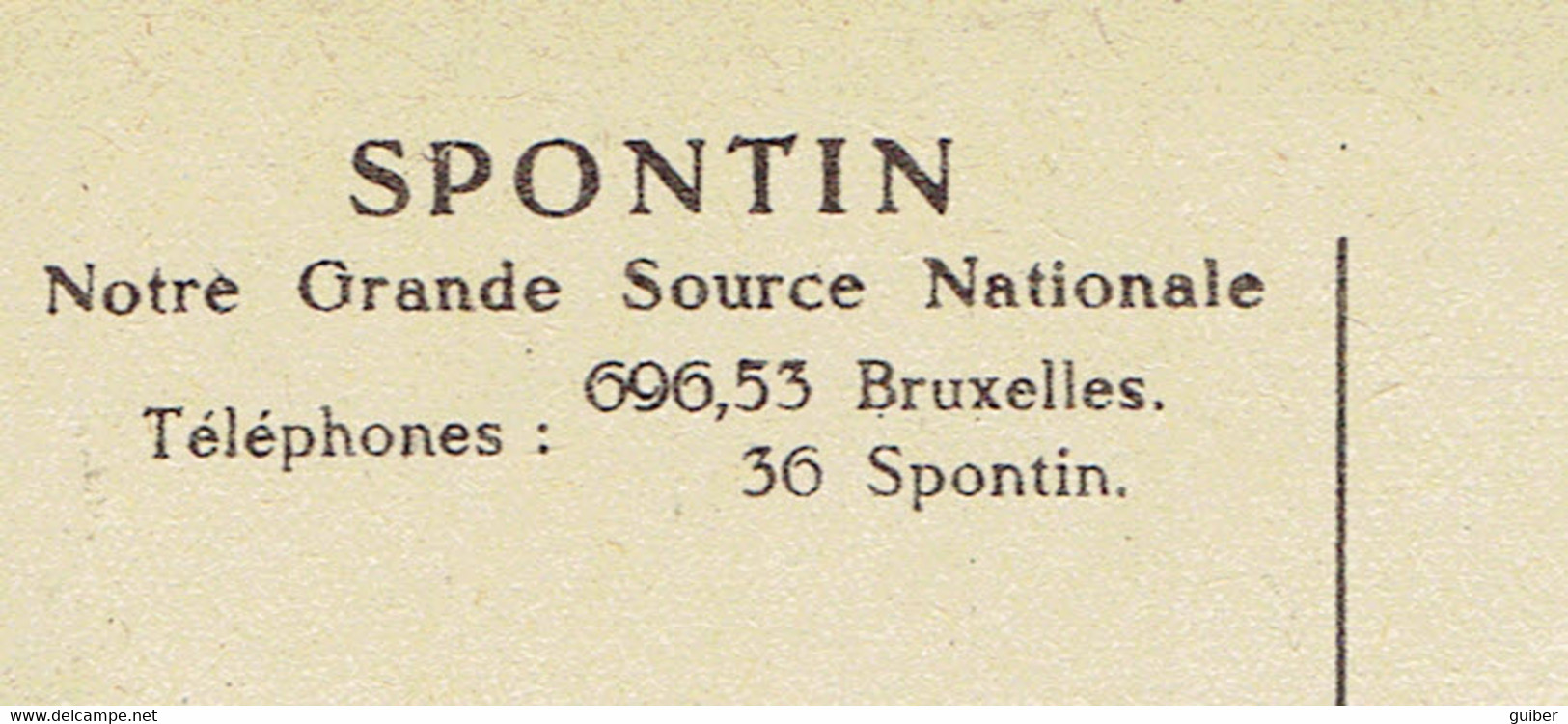 Carte Publicitaire "les Sousces De Spontin" Aux Temps Prehistoriques - Reclame