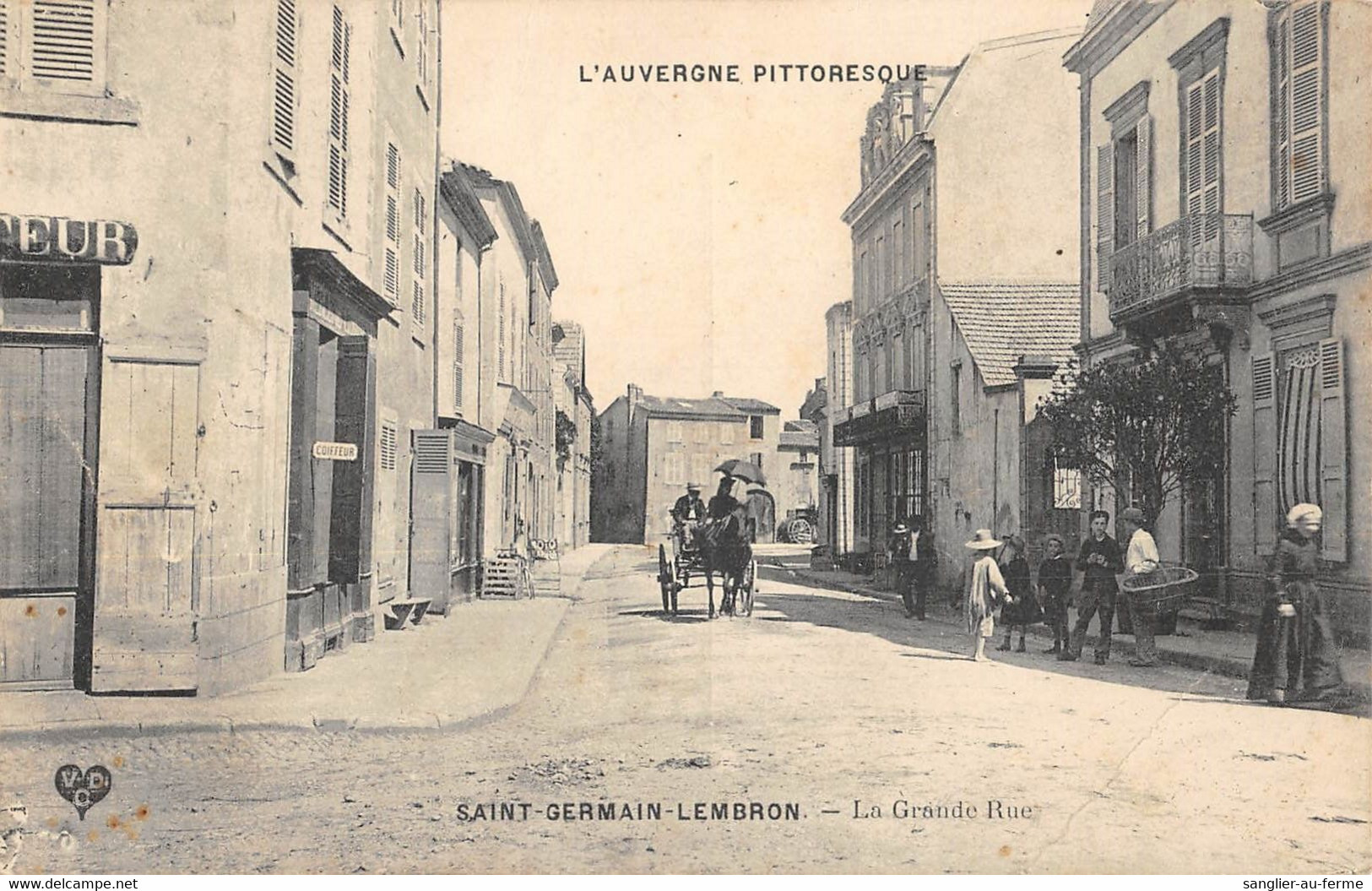 CPA 63 SAINT GERMAIN LEMBRON LA GRANDE RUE - Altri & Non Classificati