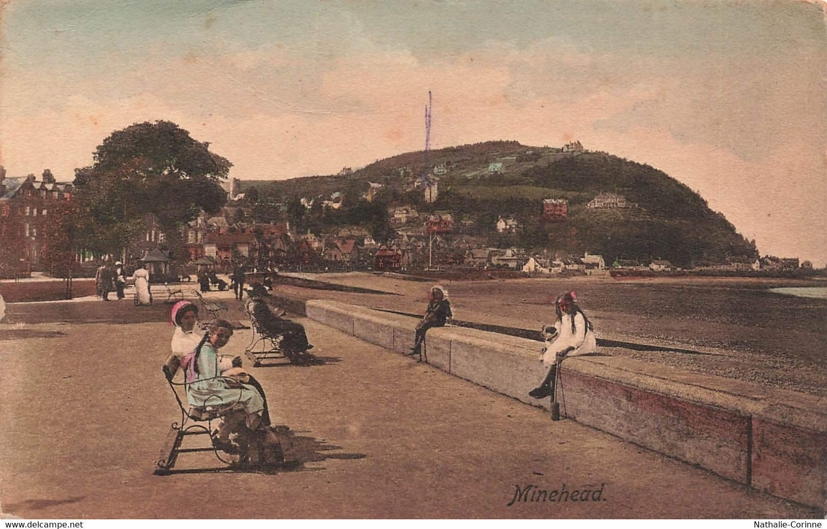 Minehead - Noth Hill South Hill West Somerset - Plage, Animé - Sceau 1915 - Minehead