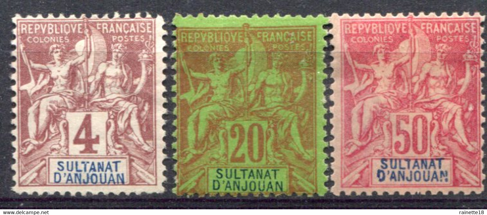 Sultanat D'Anjouan           3-7-11   Sans Gomme - Unused Stamps