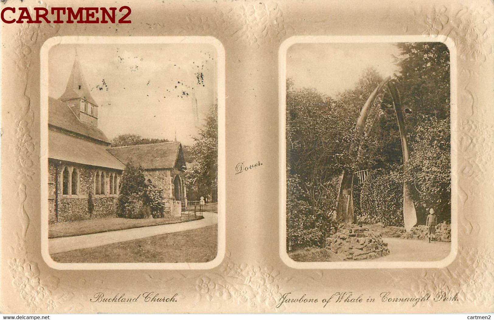 DOVER BUCKLAND CHURCH JAWBONE OF WHALE IN CONNAUGHT PARK ENGLAND KENT - Dover