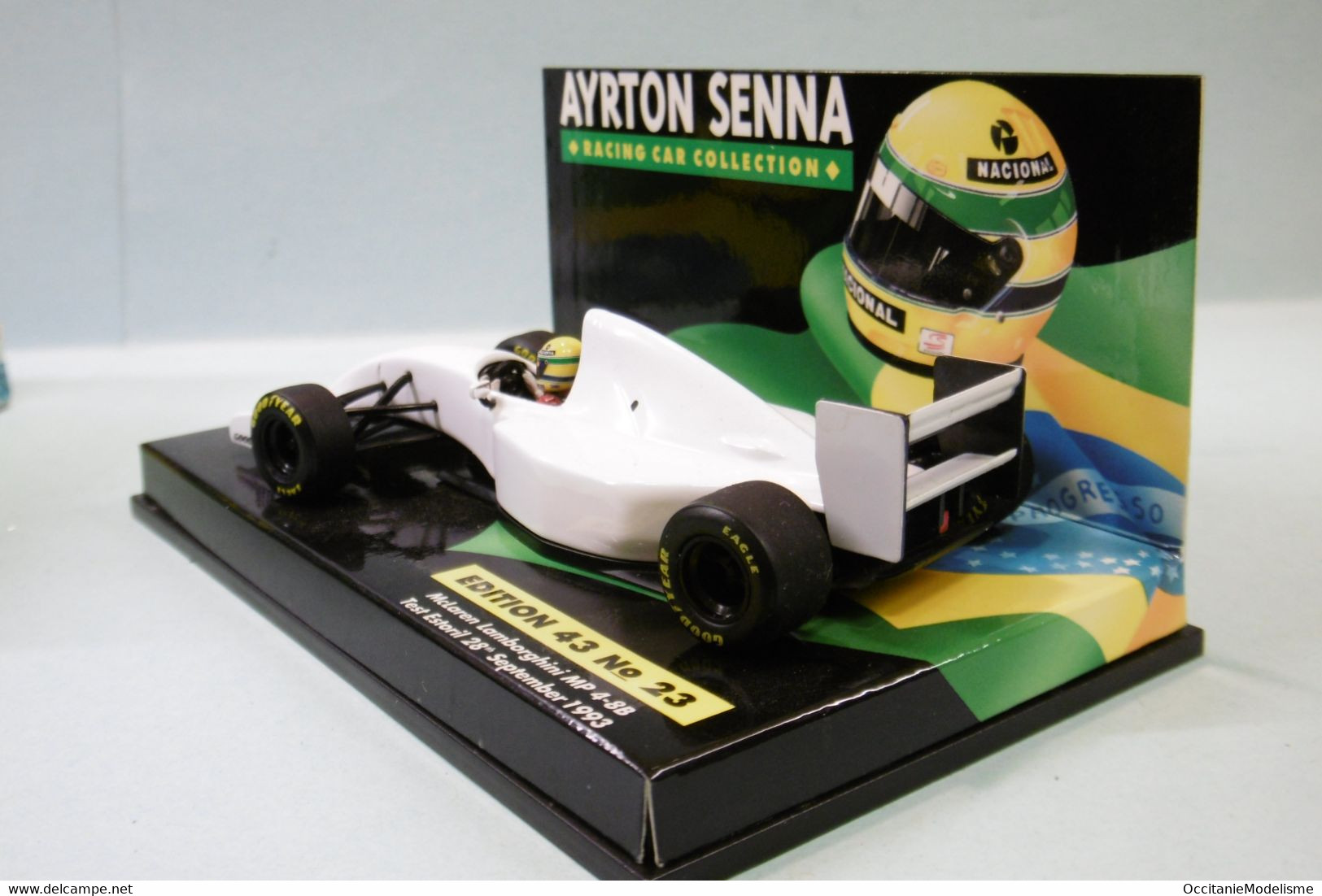 Minichamps - MCLAREN LAMBORGHINI MP4-8B Ayrton Senna Test Estoril 1993 Formule 1 F1 Réf. 540 934399 BO 1/43 - Minichamps