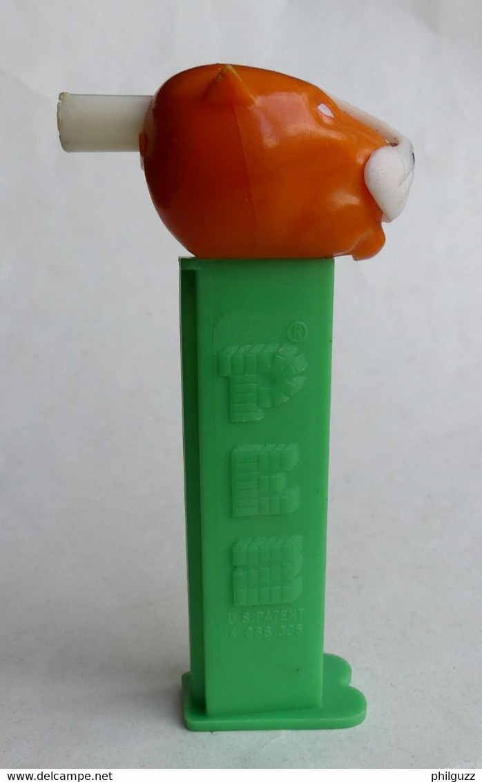 PEZ TIGRE Avec Sifflet Piedfin VERT - TIGER With Whistle Green Feet 80s - Thin Feet 4 966 305 USINE 5 - Pez