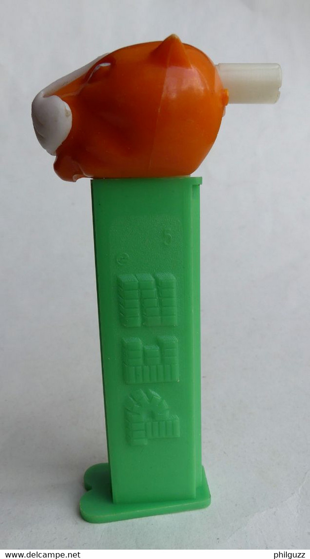 PEZ TIGRE Avec Sifflet Piedfin VERT - TIGER With Whistle Green Feet 80s - Thin Feet 4 966 305 USINE 5 - Pez