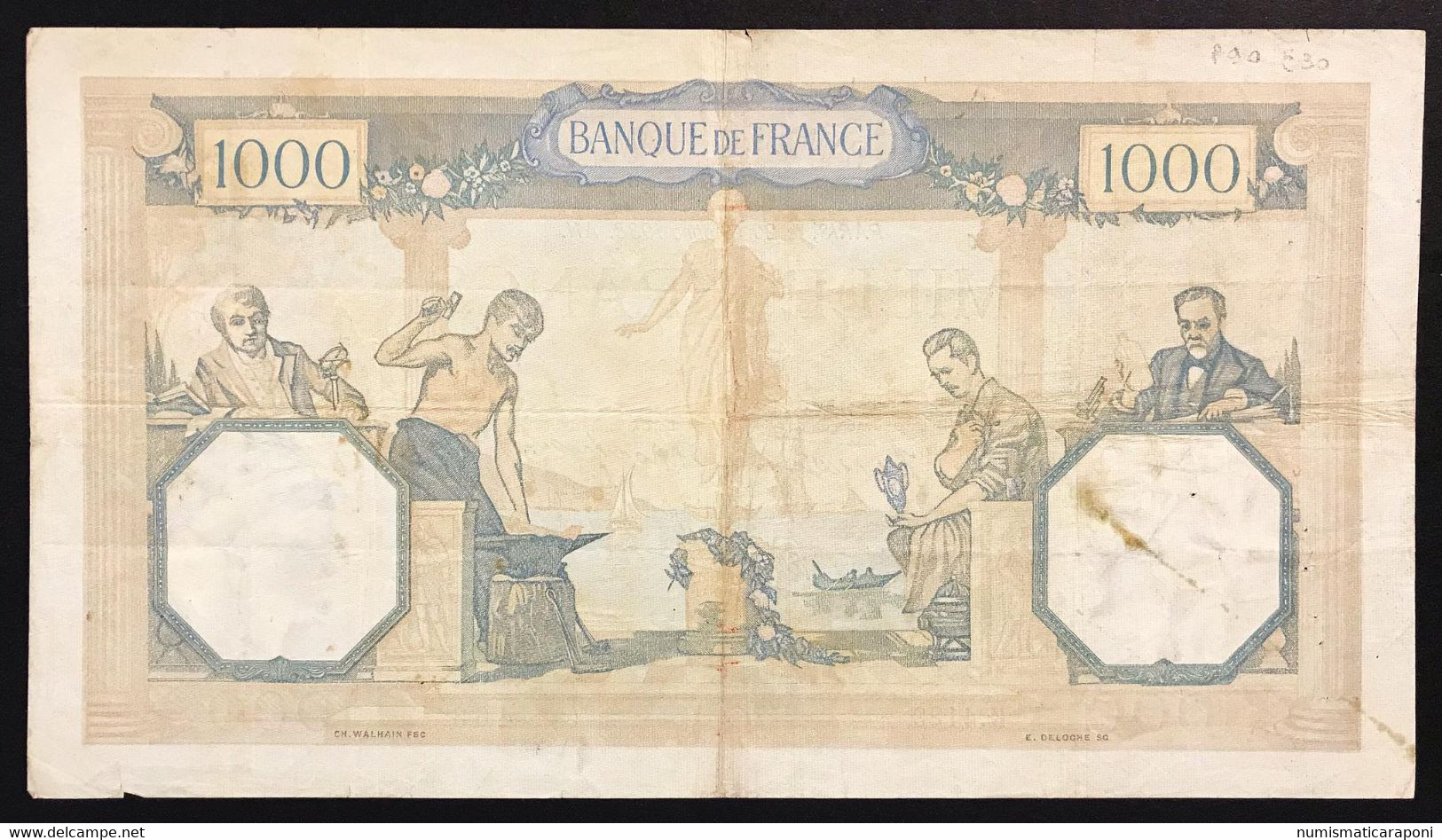 FRANCE FRANCIA 1000 FRANCS Ceres Et Mercure 20/10/1938 Lotto 3478 - 1 000 F 1927-1940 ''Cérès Et Mercure''