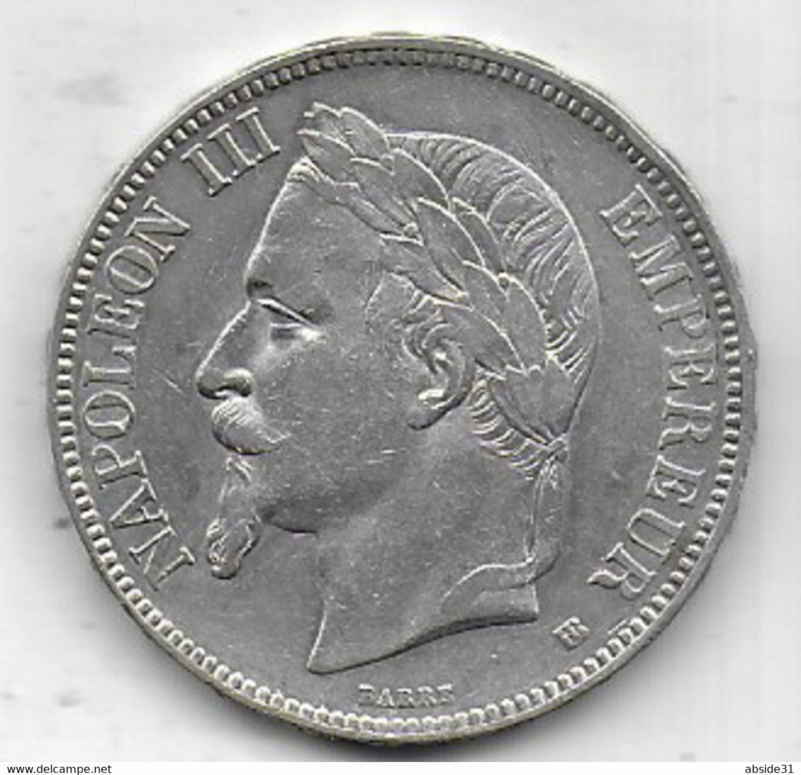 NAPOLEON - 5 Francs  1868 BB - 5 Francs