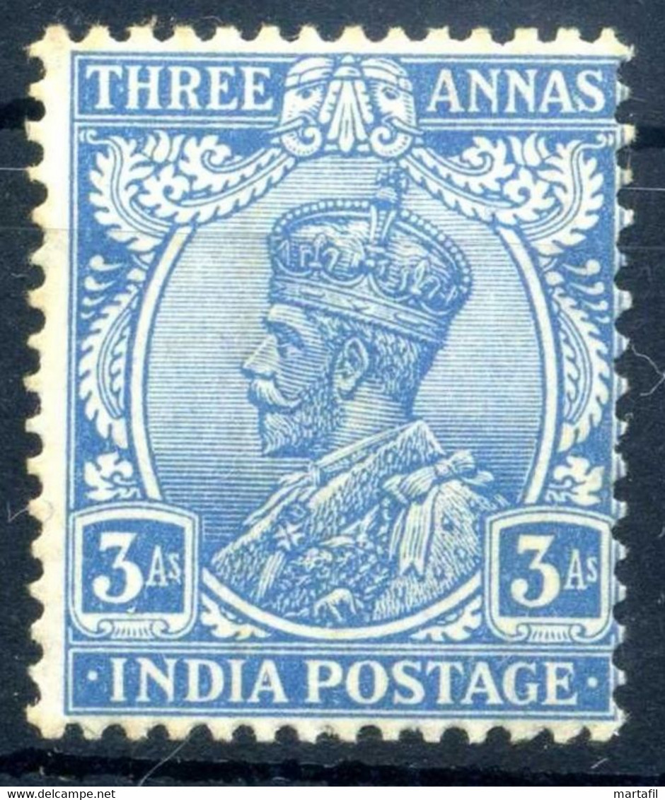 1927-32 INDIA N.117 3a Blu * - 1911-35 King George V
