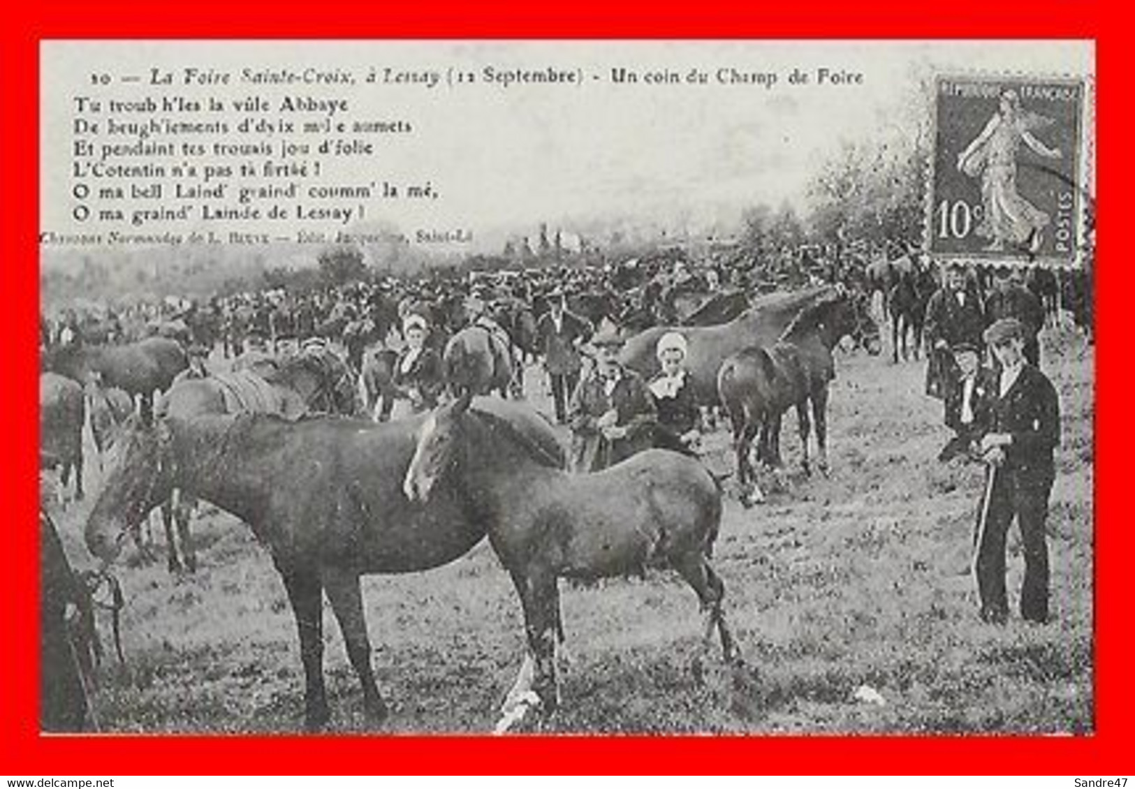 2 CPSM/gf. Reproduction Foires. Orange, La Foire Aux Oignons / Lessay, La Foire Sainte-Croix...K555 - Kermissen