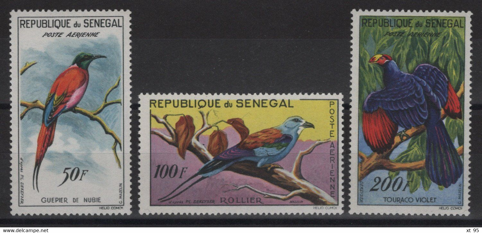 Senegal - PA N°31 à 33 - Faune - Oiseaux - Cote 16.45€ - ** Neuf Sans Charniere - Senegal (1960-...)