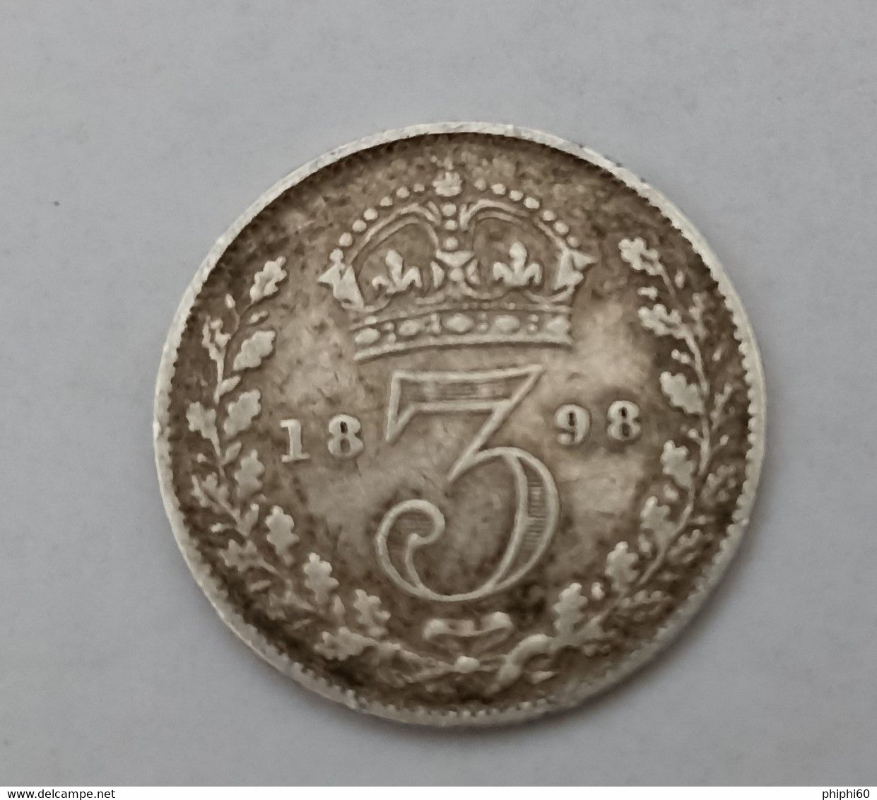 Monnaie Grande Bretagne VICTORIA 3 Pence 1898  SPL  ARGENT KM 777 Diamètre 16mm - Autres & Non Classés