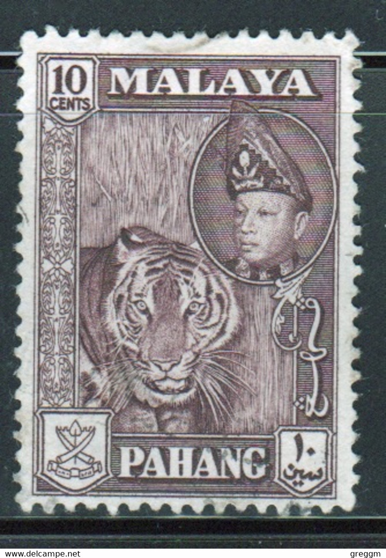 Malaysian State Pahang 1957 Single 10c Definitive Stamp In Fine Used Condition. - Pahang