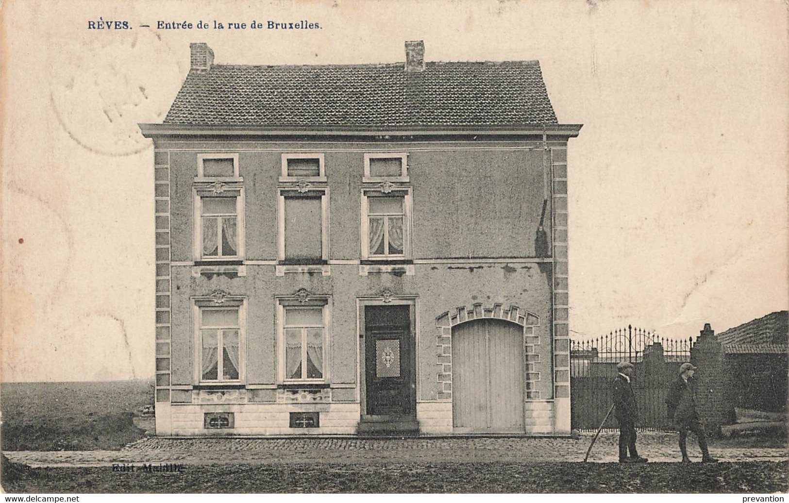 REVES - Entrée De La Rue De Bruxelles - Carte Circulé En 1923 - Les Bons Villers