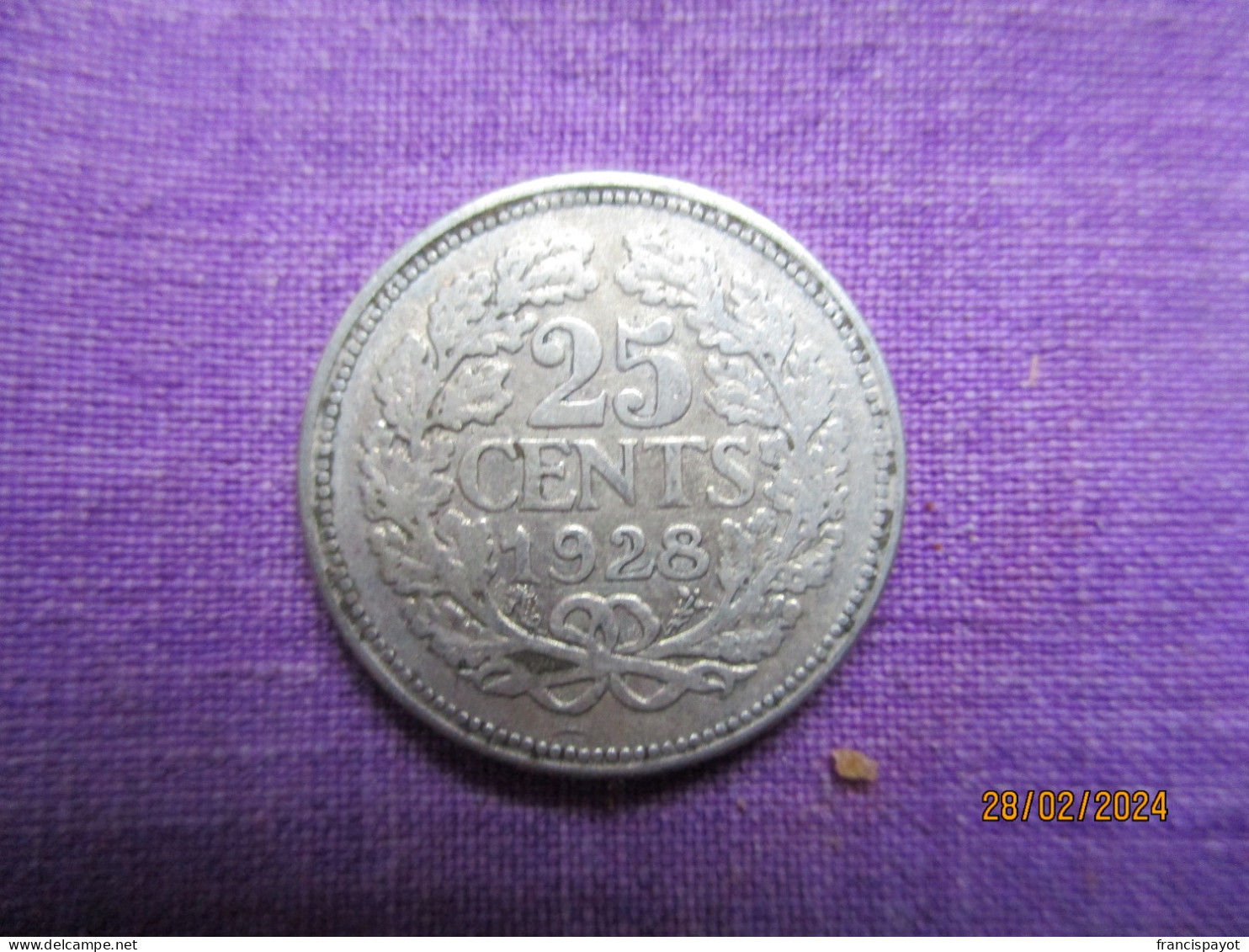 Netherlands: 25 Cents 1928 - 25 Cent