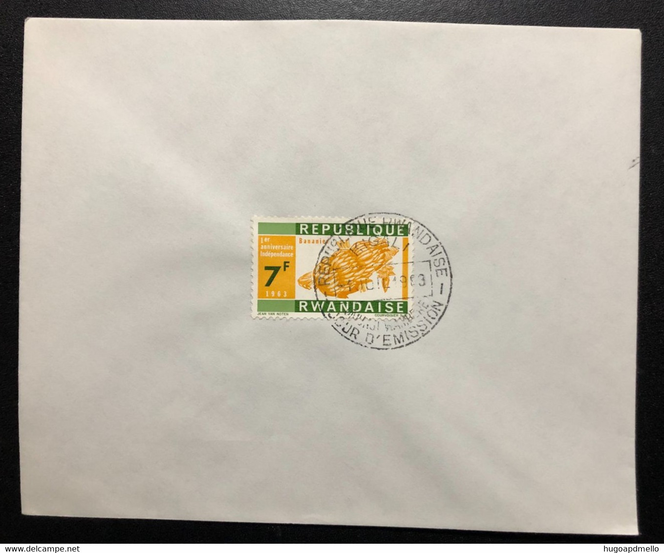 RWANDA, Uncirculated FDC, « 1er Anniversaire INDEPENDENCE », « INDEPENDENCE 1st Anniversary », 1963 - 1962-1969