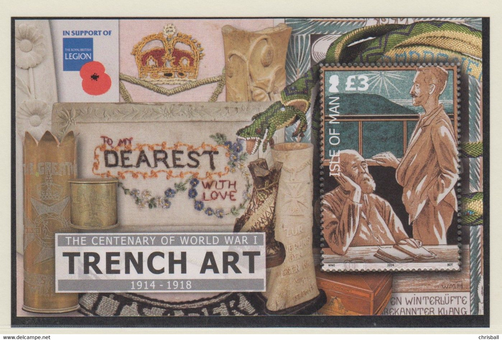 Isle Of Man 2014 World War 1 Miniature Sheet - Unmounted Mint NHM - Man (Ile De)