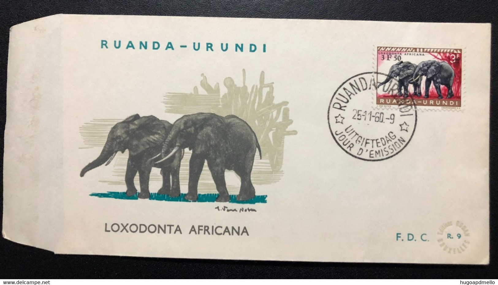 RUANDA-URUNDI, Uncirculated FDC « FAUNA », « Elephant », 1961 - Usados
