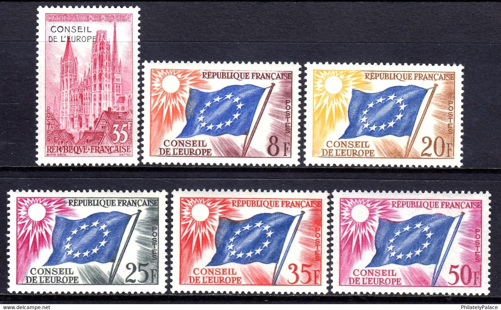 France 1958-59 Council Of Europe Complete Mint MNH (1v MH) Set (**) - 1957-1959 Oogst