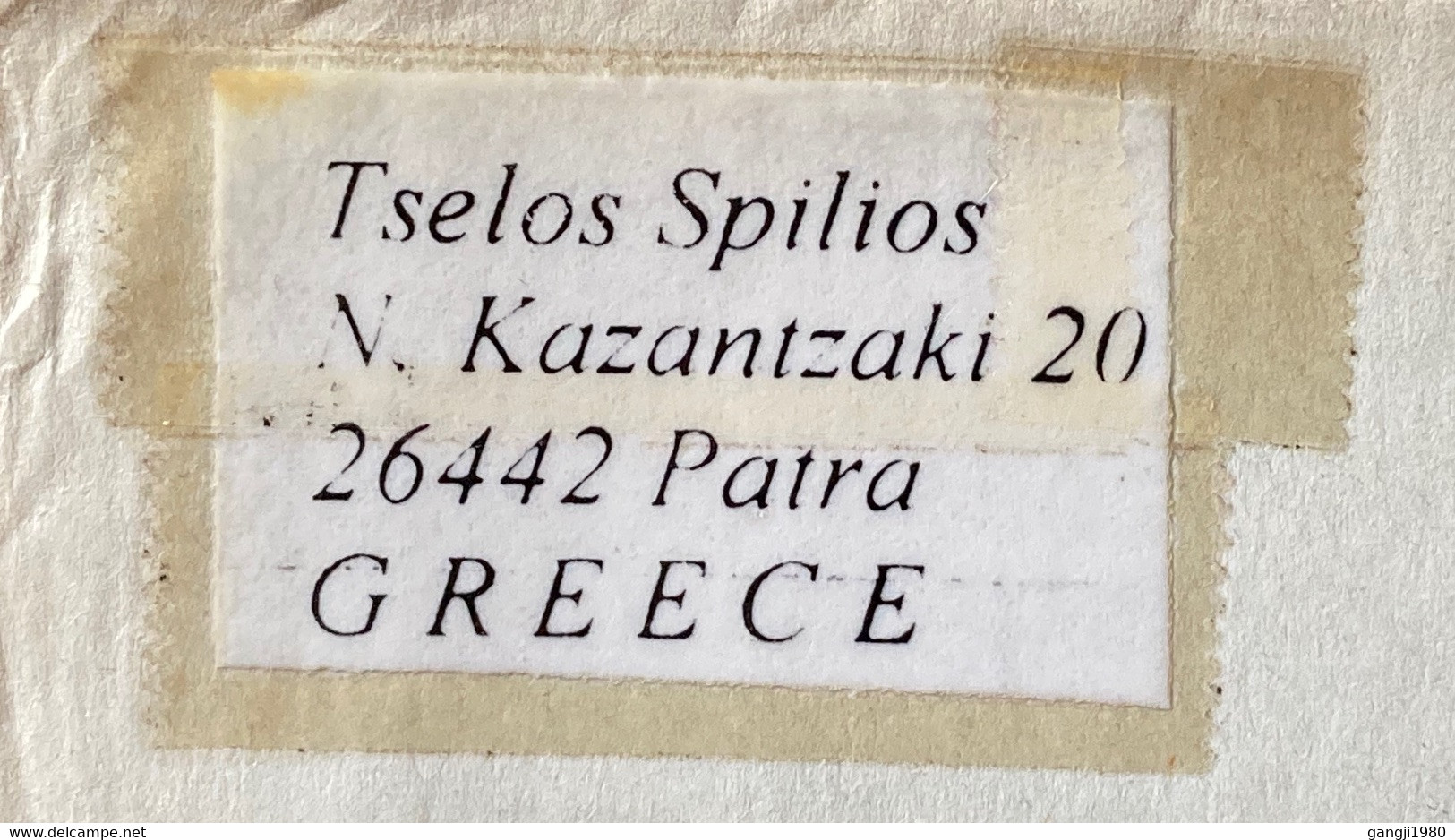 GREECE, 2003, USED COVER TO INDIA, 3 STAMPS, OLYMPIC, DANCE, COSTUME, CULTURE, PATRA CITY CANCELLATION. - Storia Postale