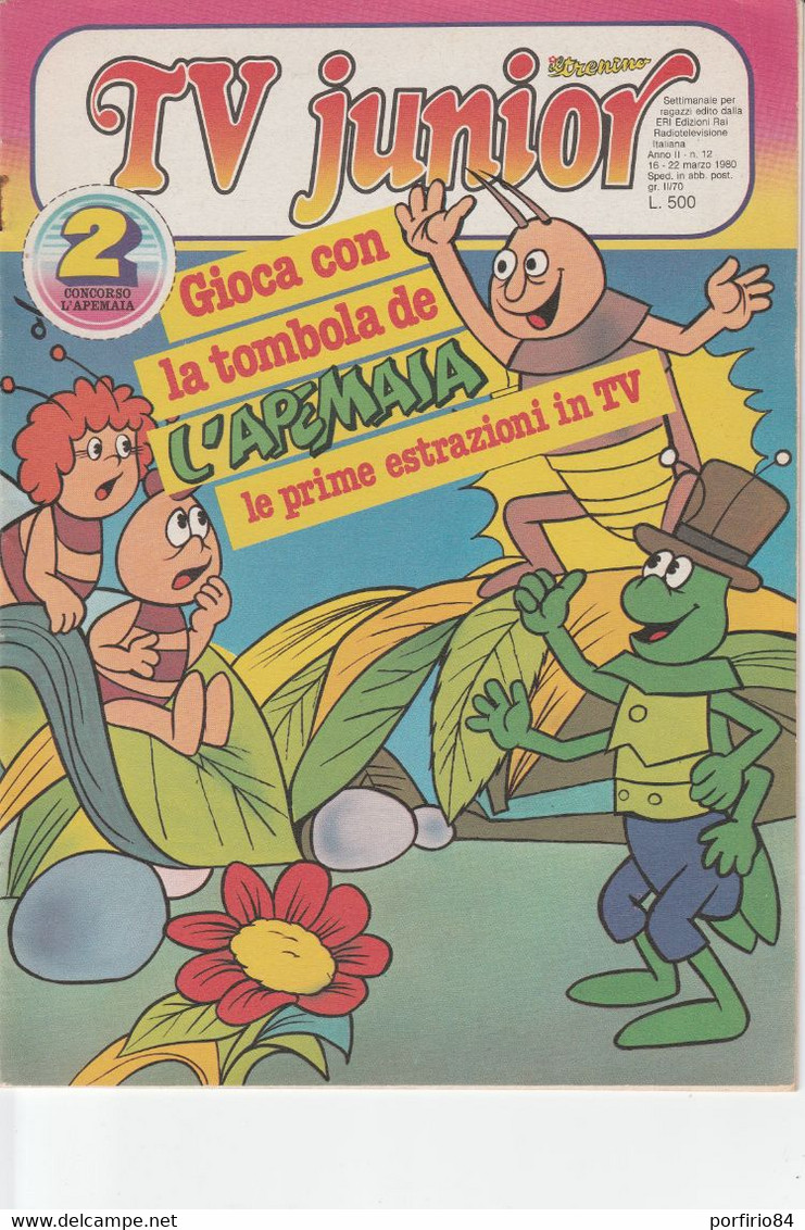 VINTAGE RIVISTA TV JUNIOR N. 2 16/22 Marzo 1980 - Télévision