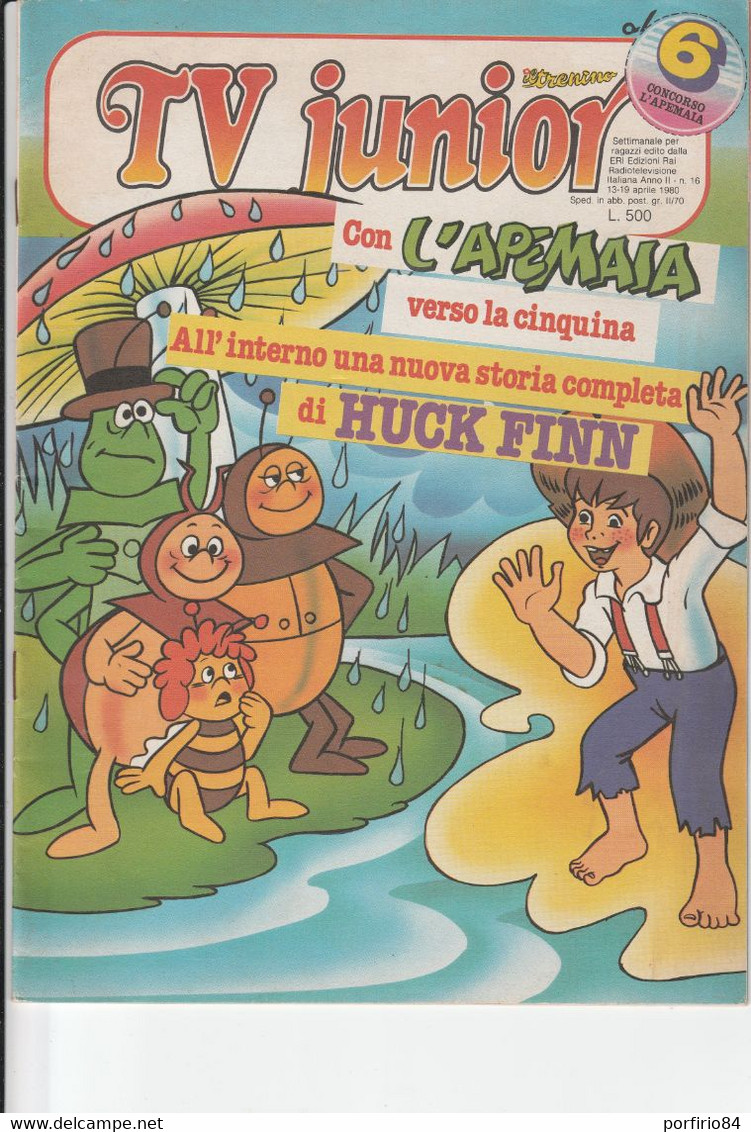 VINTAGE RIVISTA TV JUNIOR N. 6 13/19 APRILE 1980 - Televisión