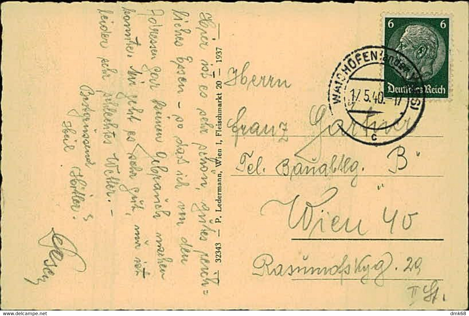 AK AUSTRIA - WAIDHOFEN AN DER YBBS - ZELL - EDIT P. LEDERMANN - MAILED 1940s (13004) - Waidhofen An Der Ybbs